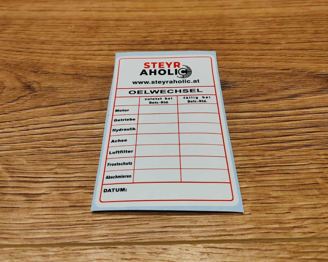 Steyraholic Service-Aufkleber